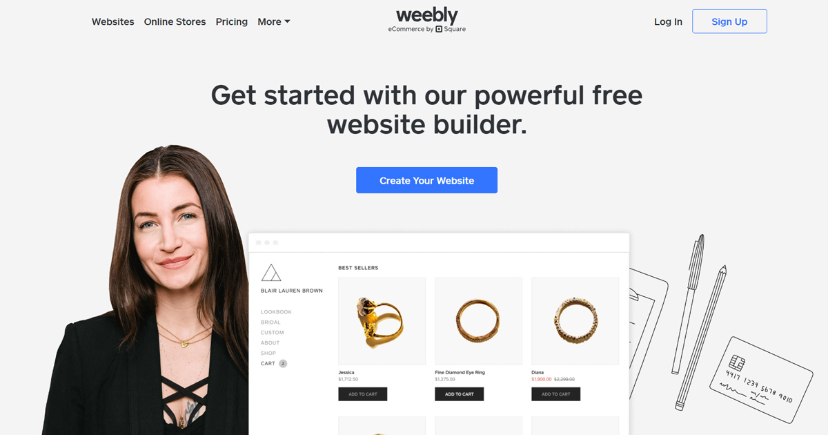 Weebly Get started with our powerful free website builder